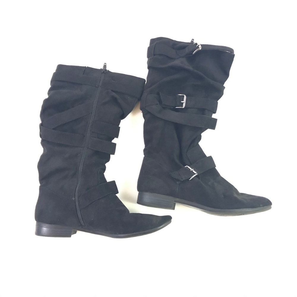Amalia Fabric Womens Black Boots 8 1/2 M